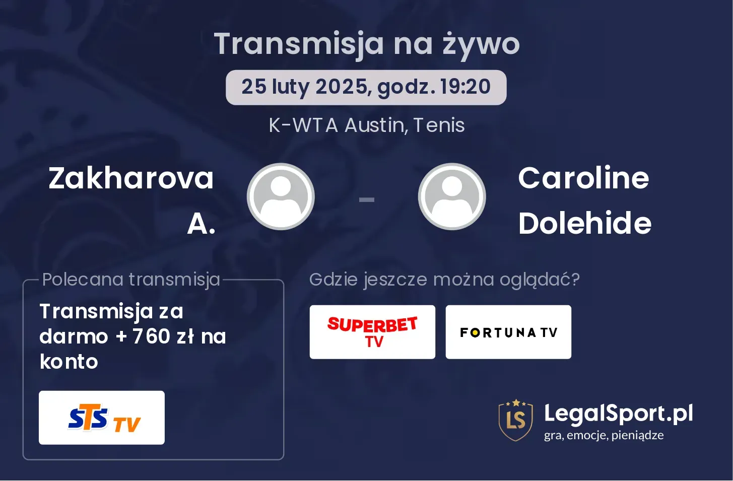 Zakharova A. - Caroline Dolehide transmisja na żywo