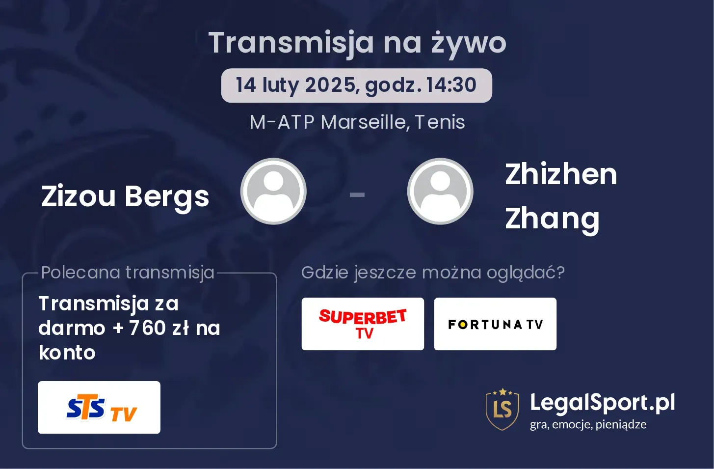 Zhizhen Zhang - Zizou Bergs gdzie oglądać? 03.10, godz. 12:30