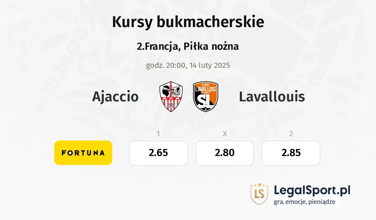 Ajaccio - Lavallouis promocje bonusy na mecz