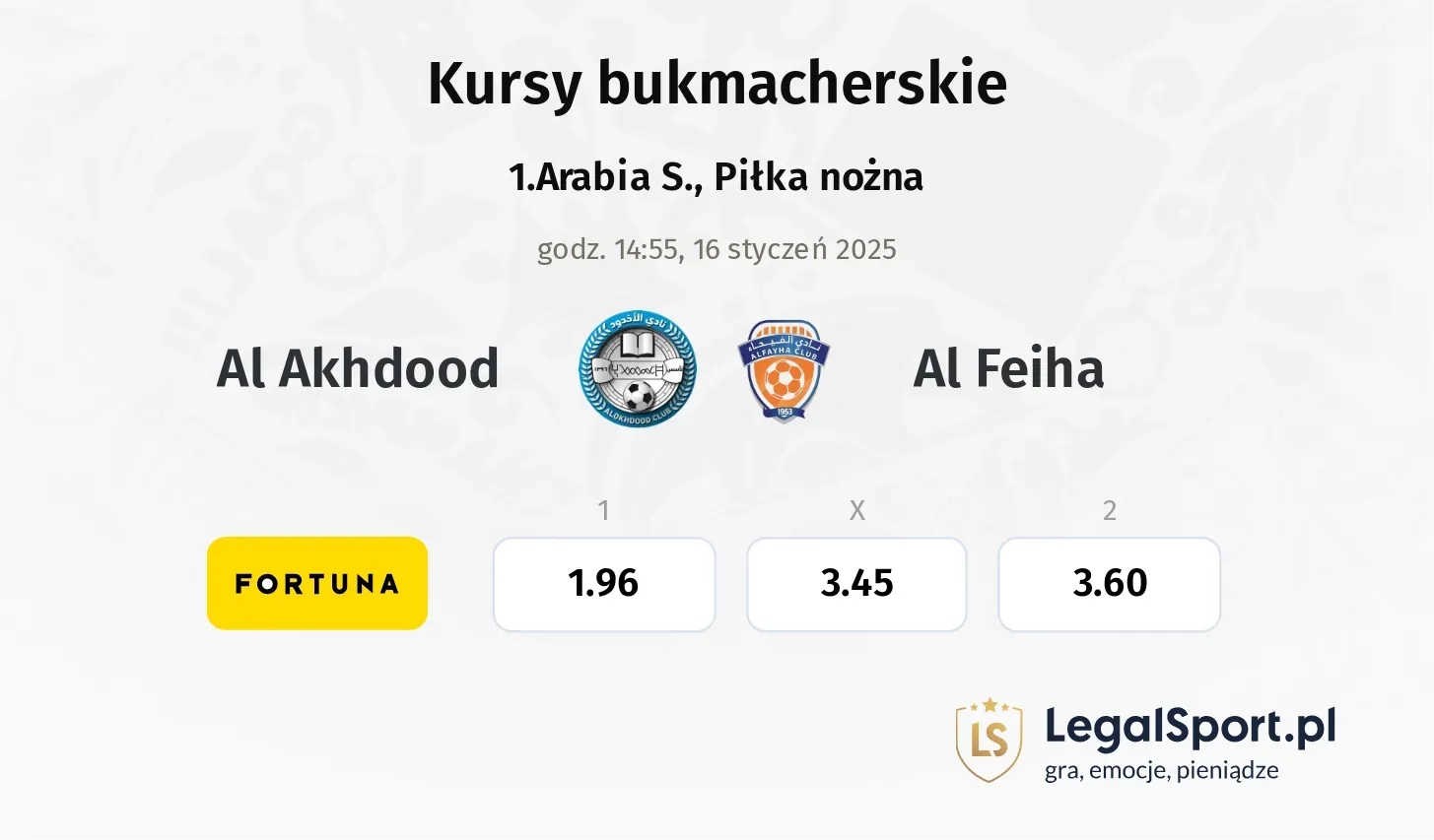 Al Akhdood - Al Feiha typy, kursy