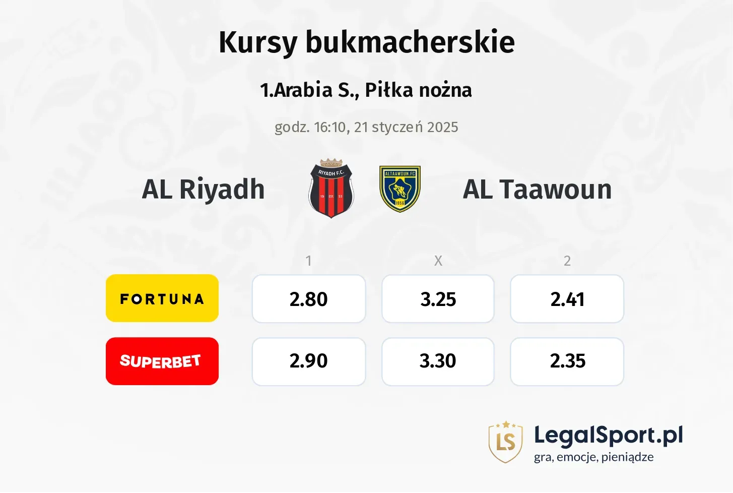 AL Riyadh - AL Taawoun promocje bonusy na mecz