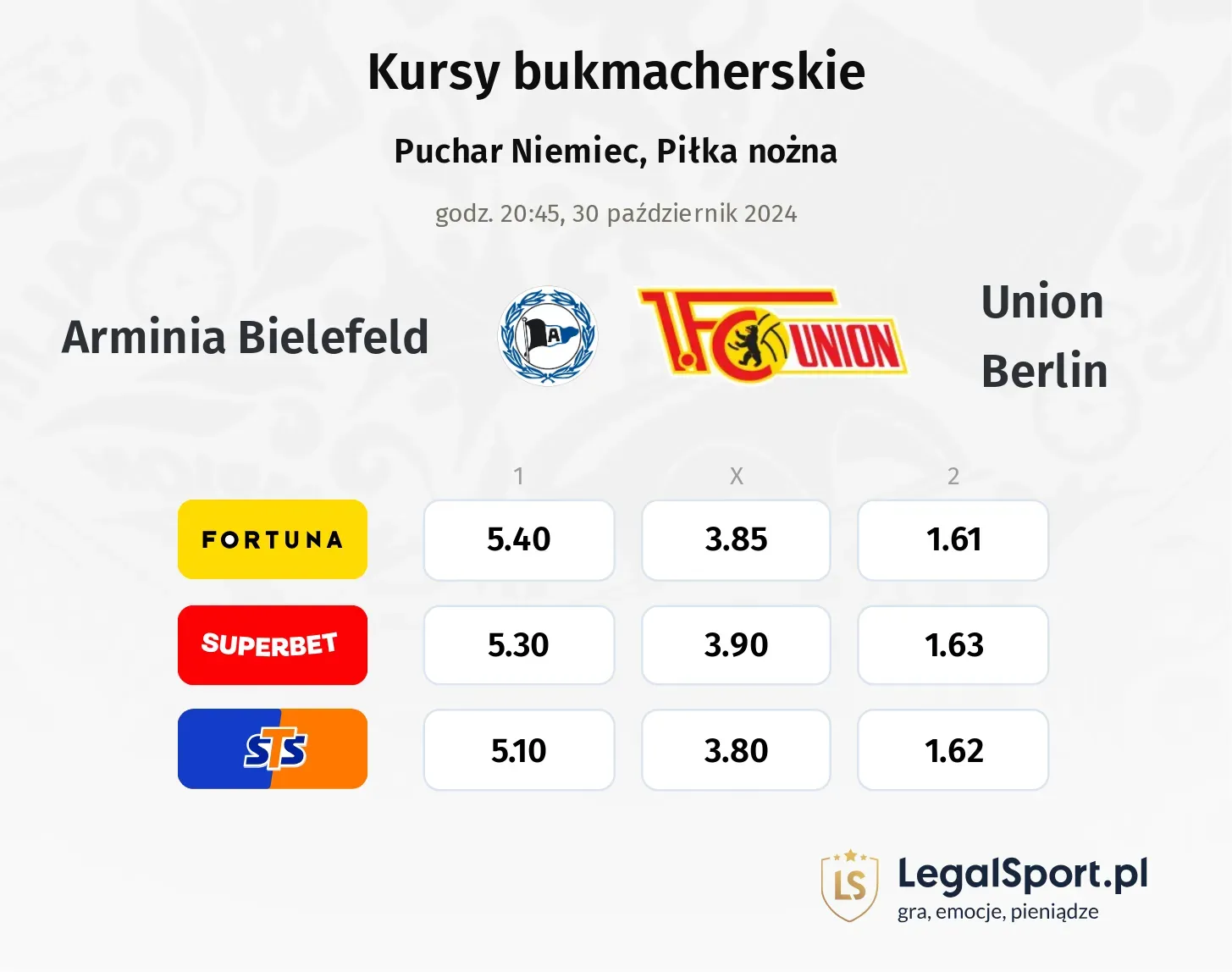 Arminia Bielefeld - Union Berlin promocje bonusy na mecz