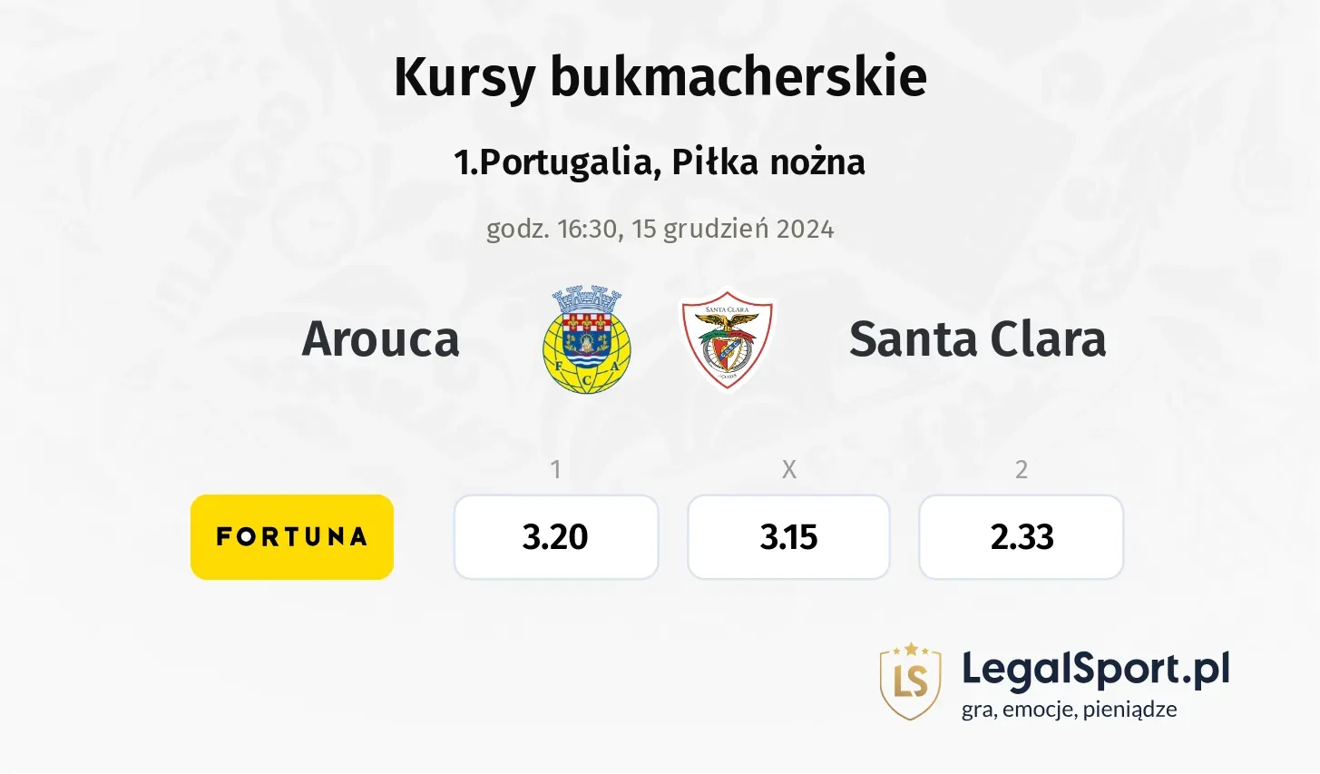 Arouca - Santa Clara promocje bonusy na mecz