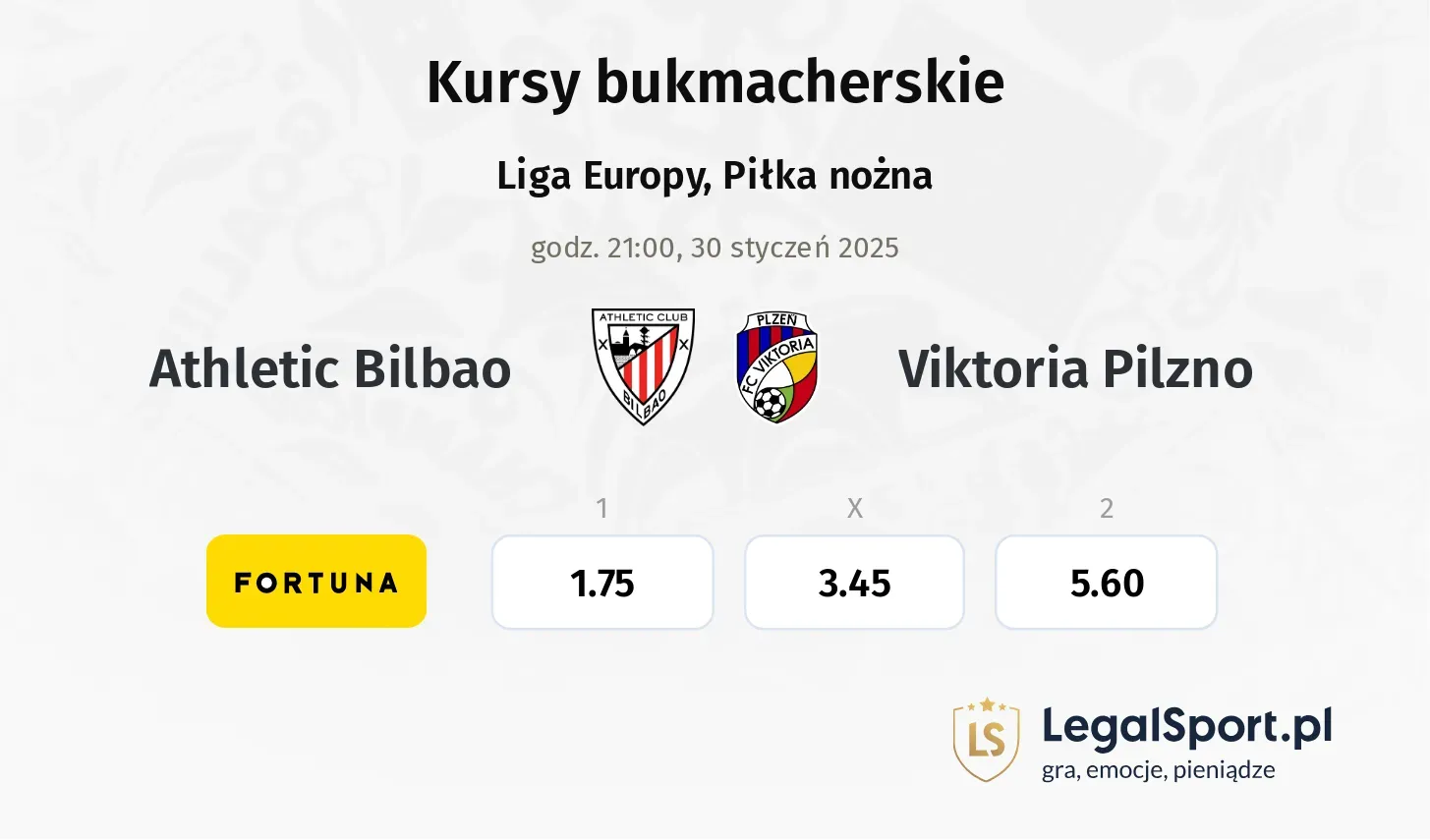 Athletic Bilbao - Viktoria Pilzno typy, kursy