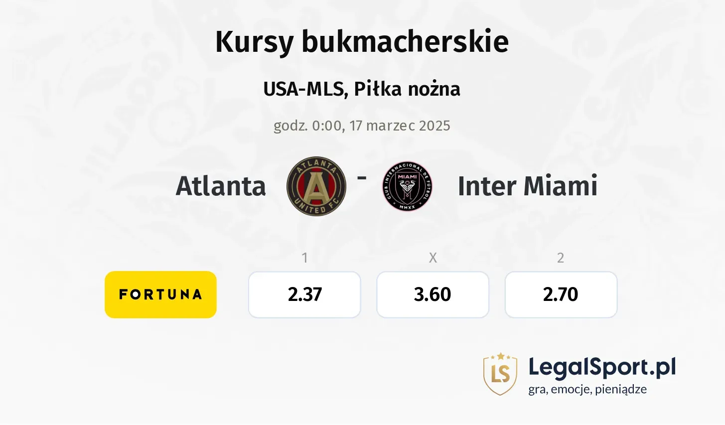 Atlanta - Inter Miami promocje bonusy na mecz