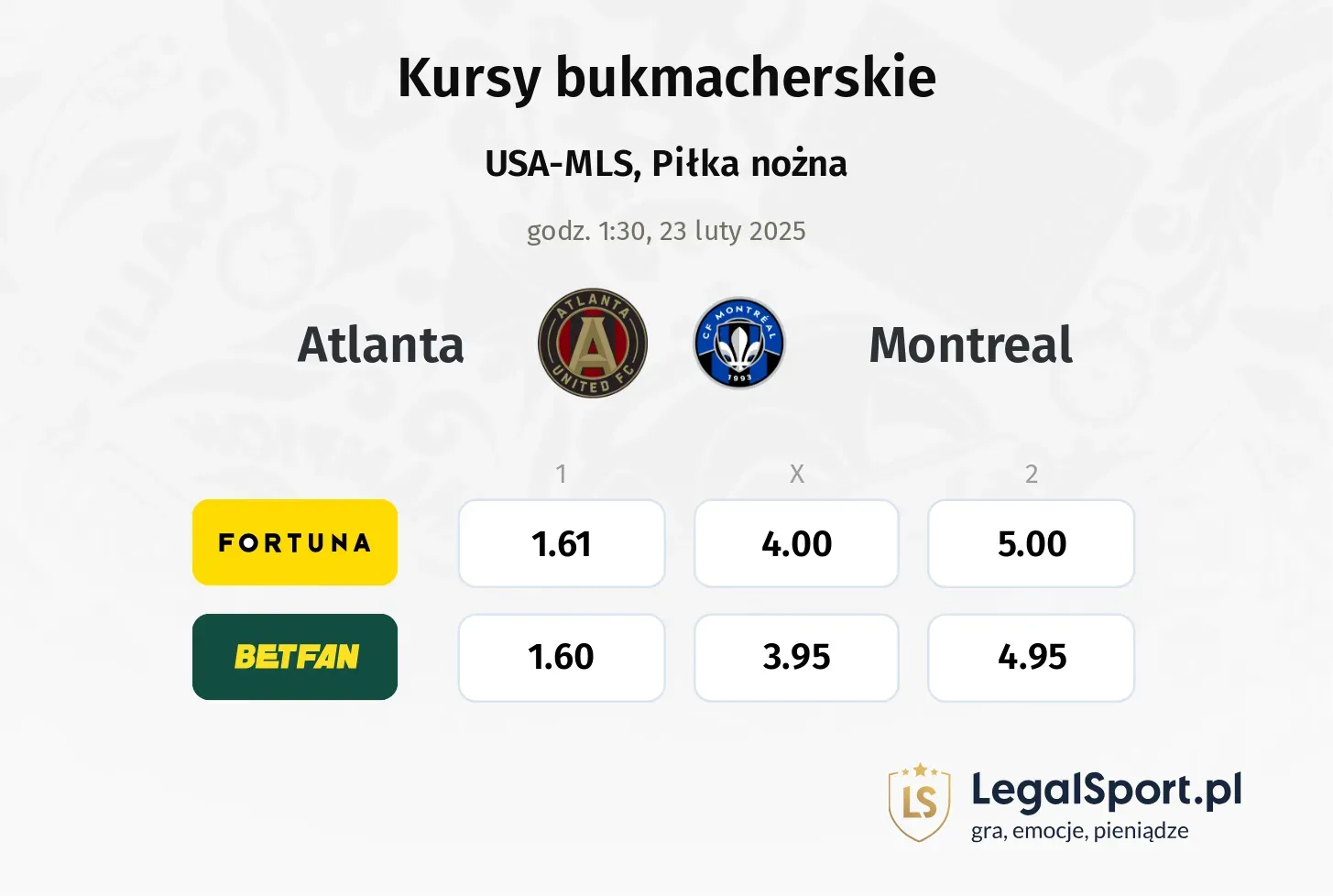 Atlanta - Montreal promocje bonusy na mecz