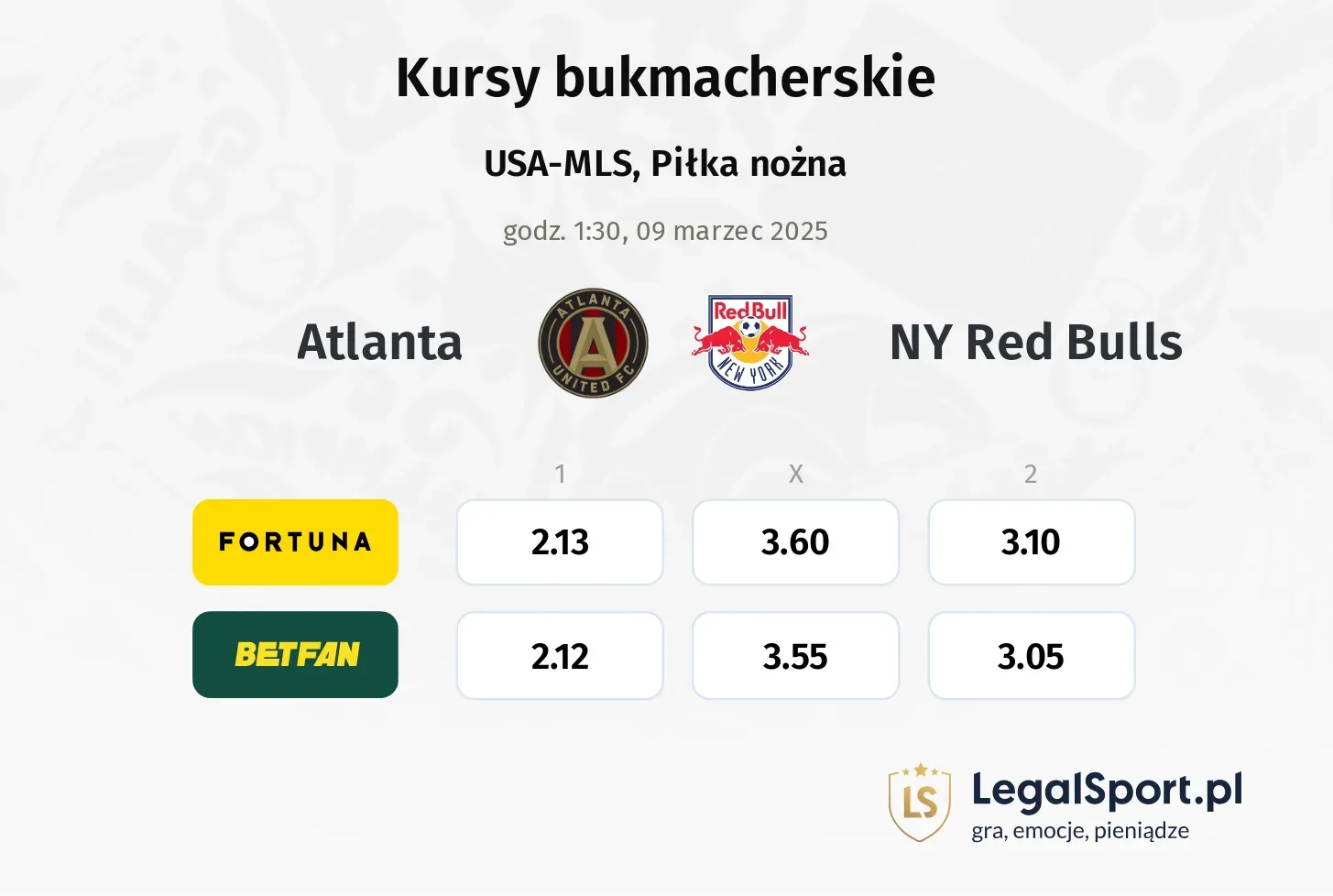 Atlanta - NY Red Bulls promocje bonusy na mecz