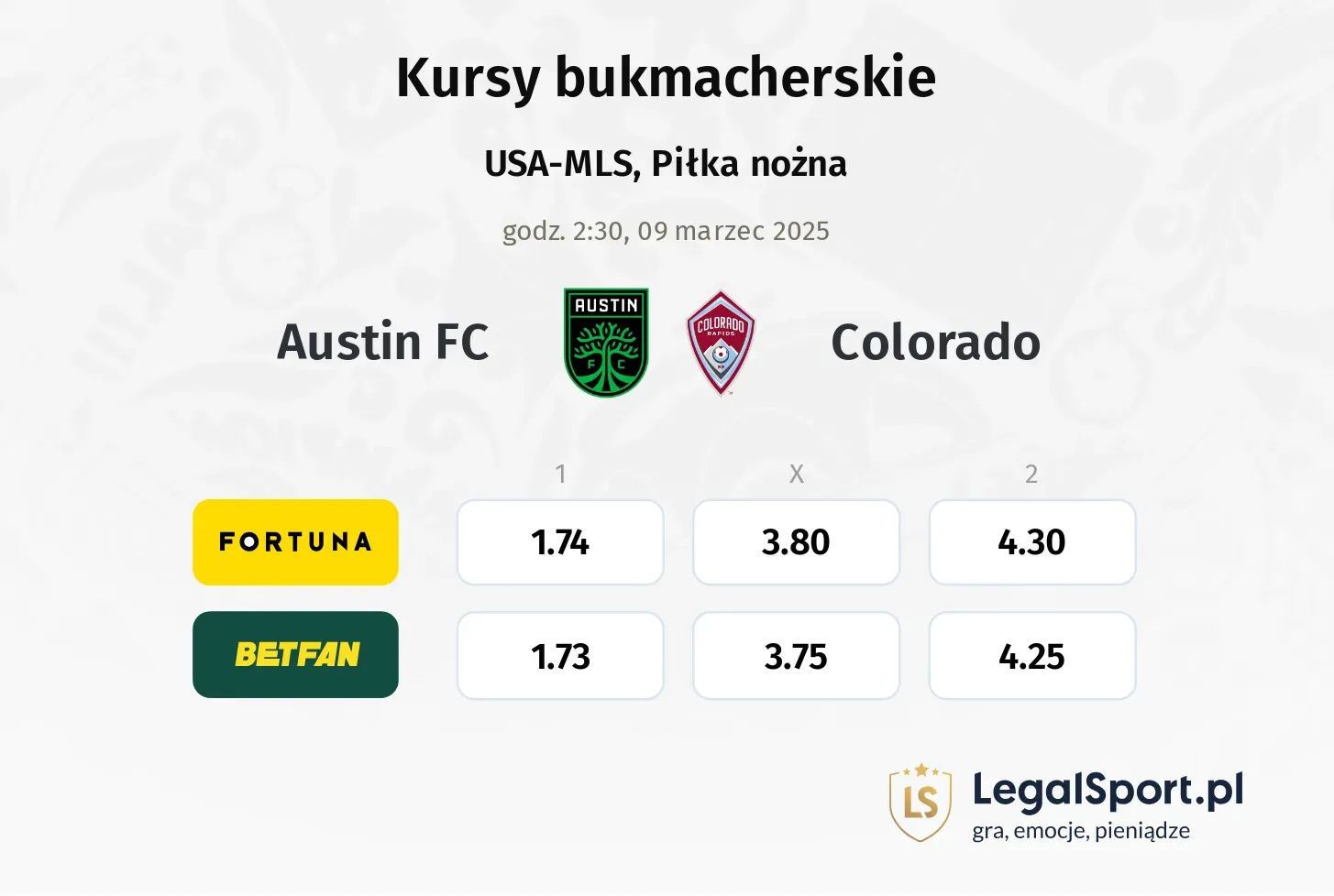 Austin FC - Colorado promocje bonusy na mecz