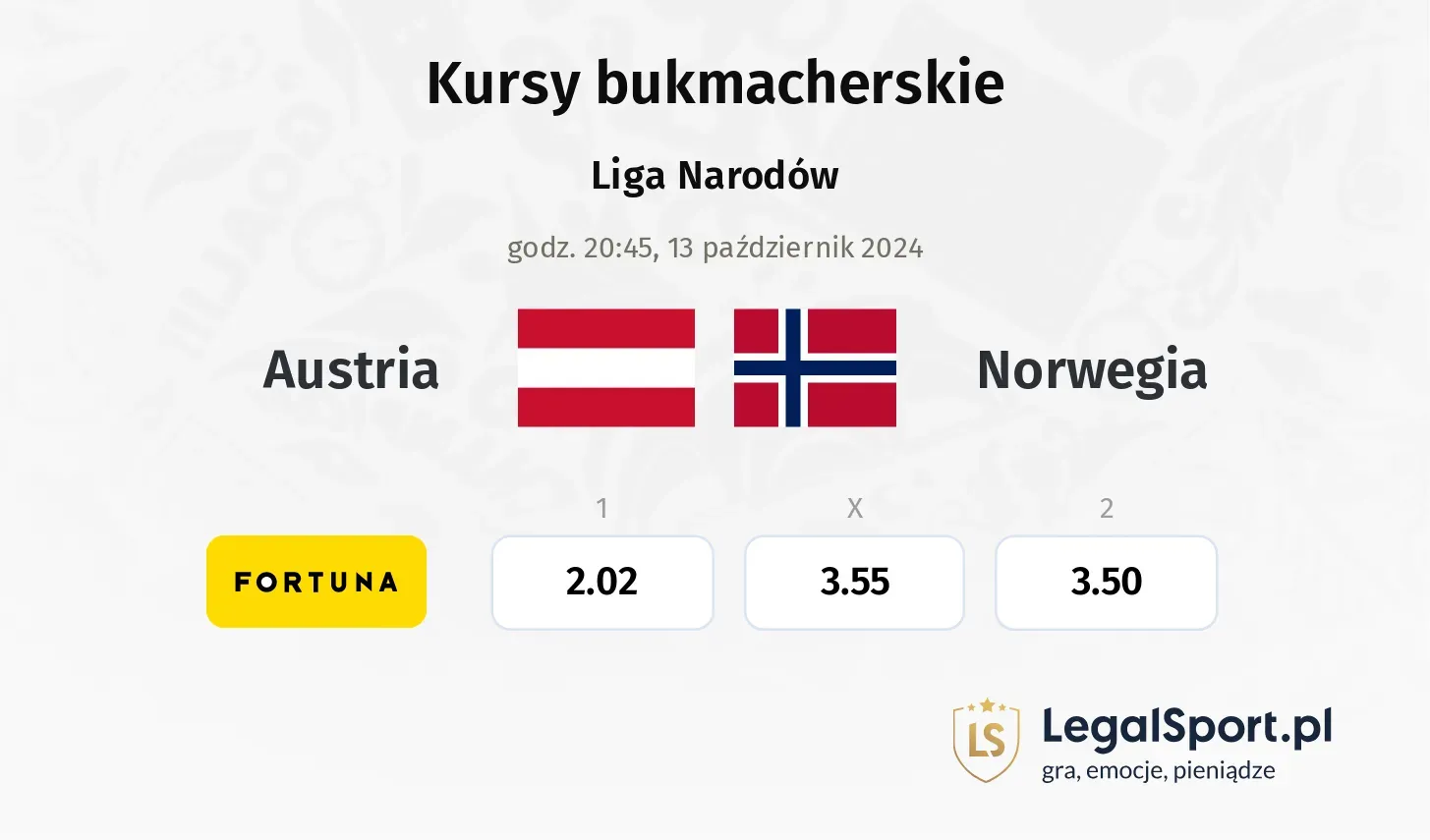 Austria - Norwegia promocje bonusy na mecz