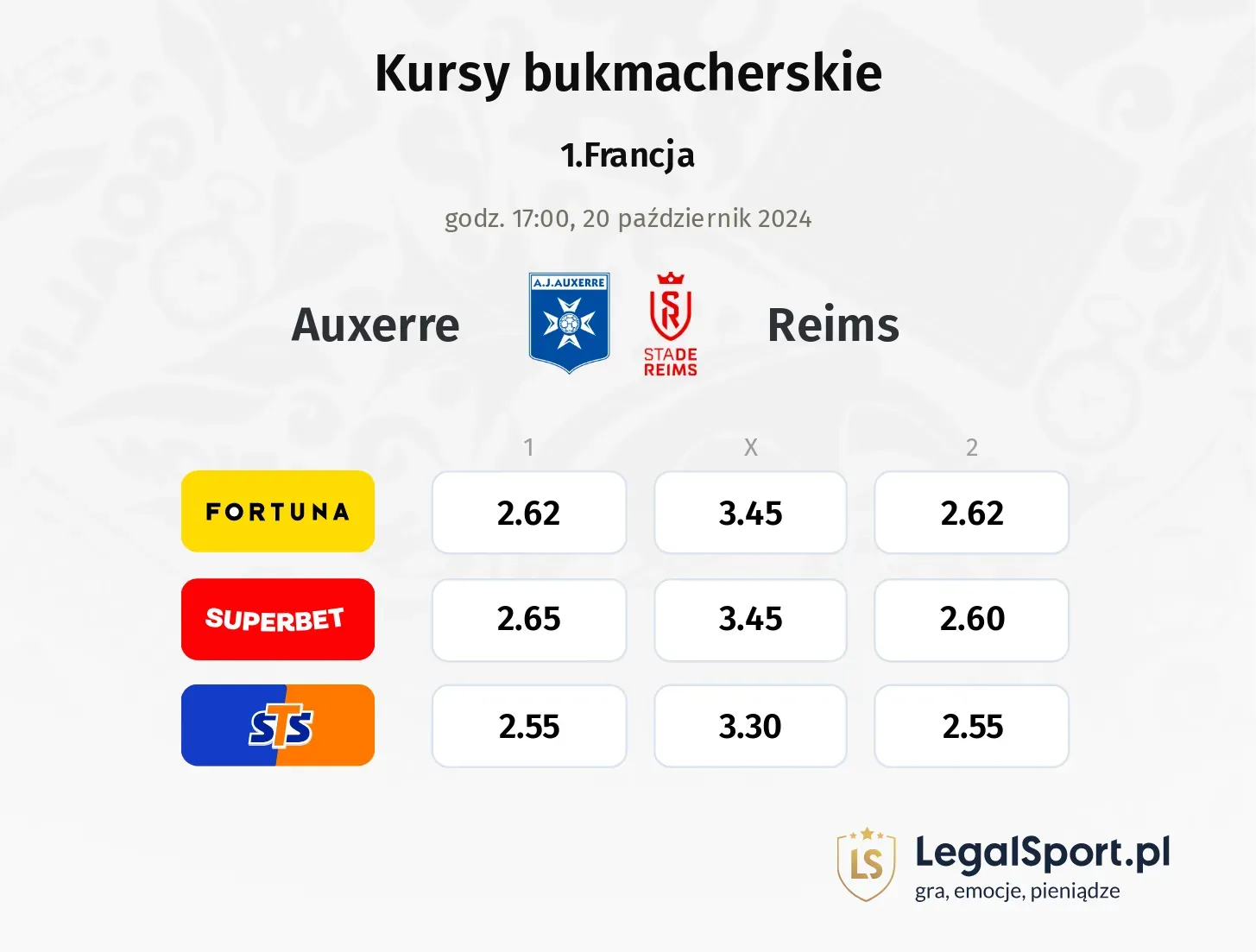 Auxerre - Reims promocje bonusy na mecz