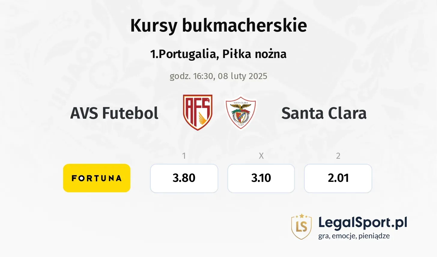 AVS Futebol - Santa Clara promocje bonusy na mecz