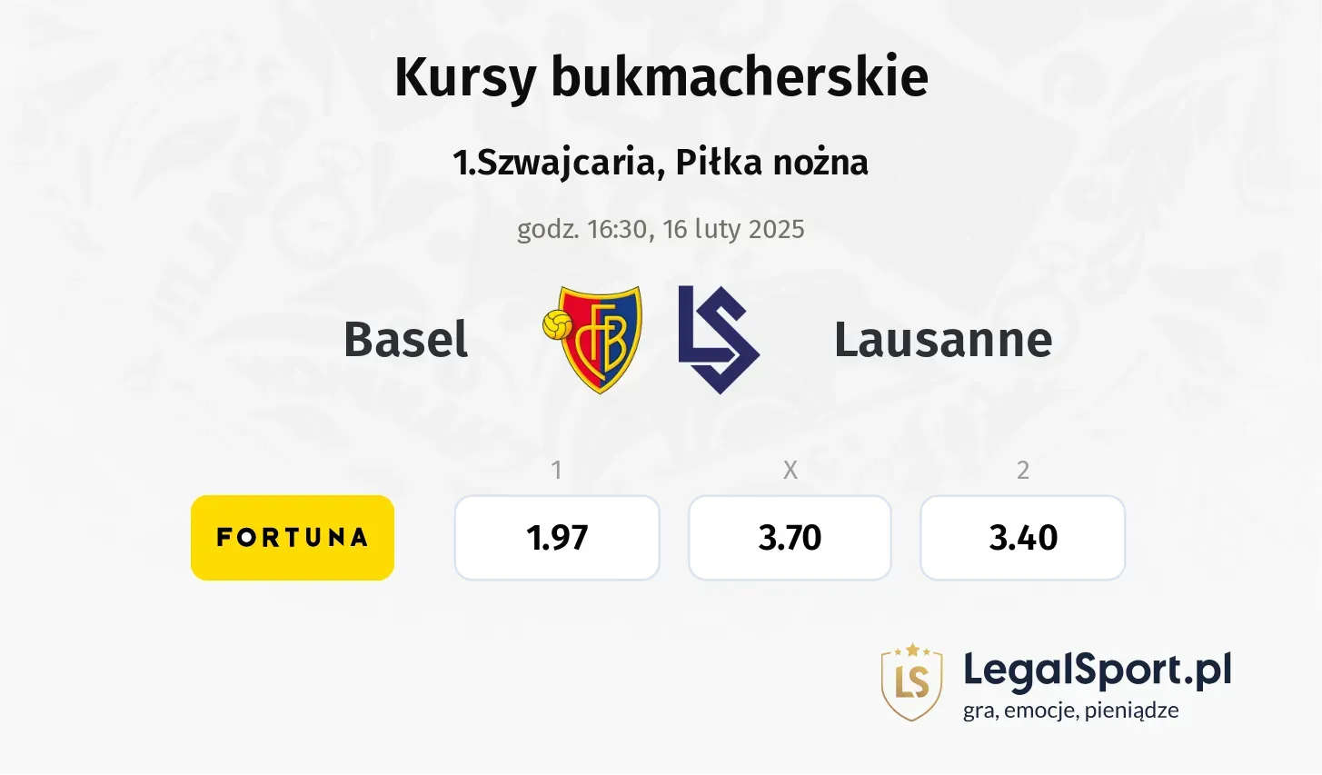 Basel - Lausanne promocje bonusy na mecz