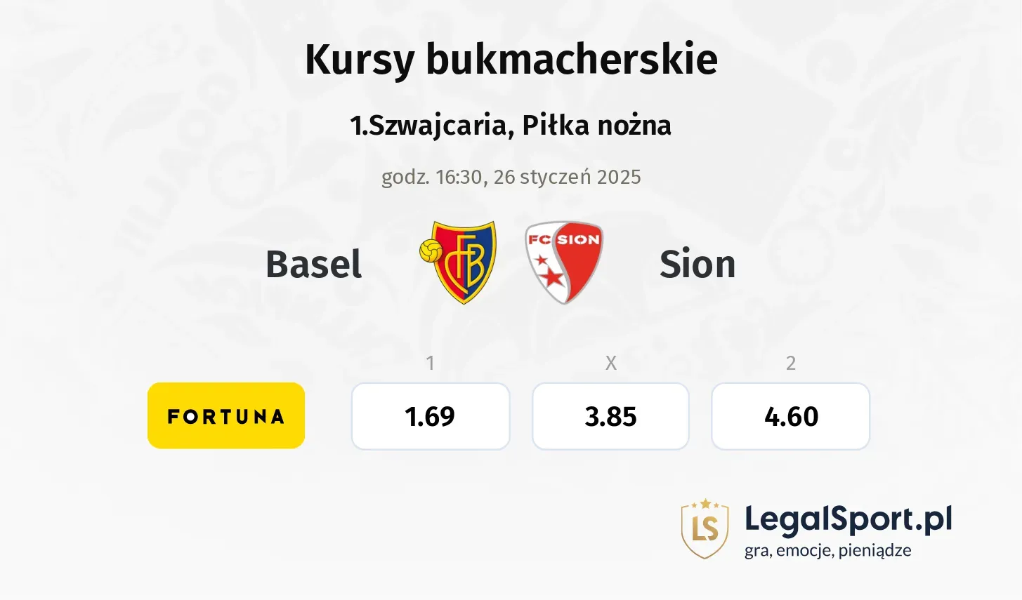 Basel - Sion promocje bonusy na mecz