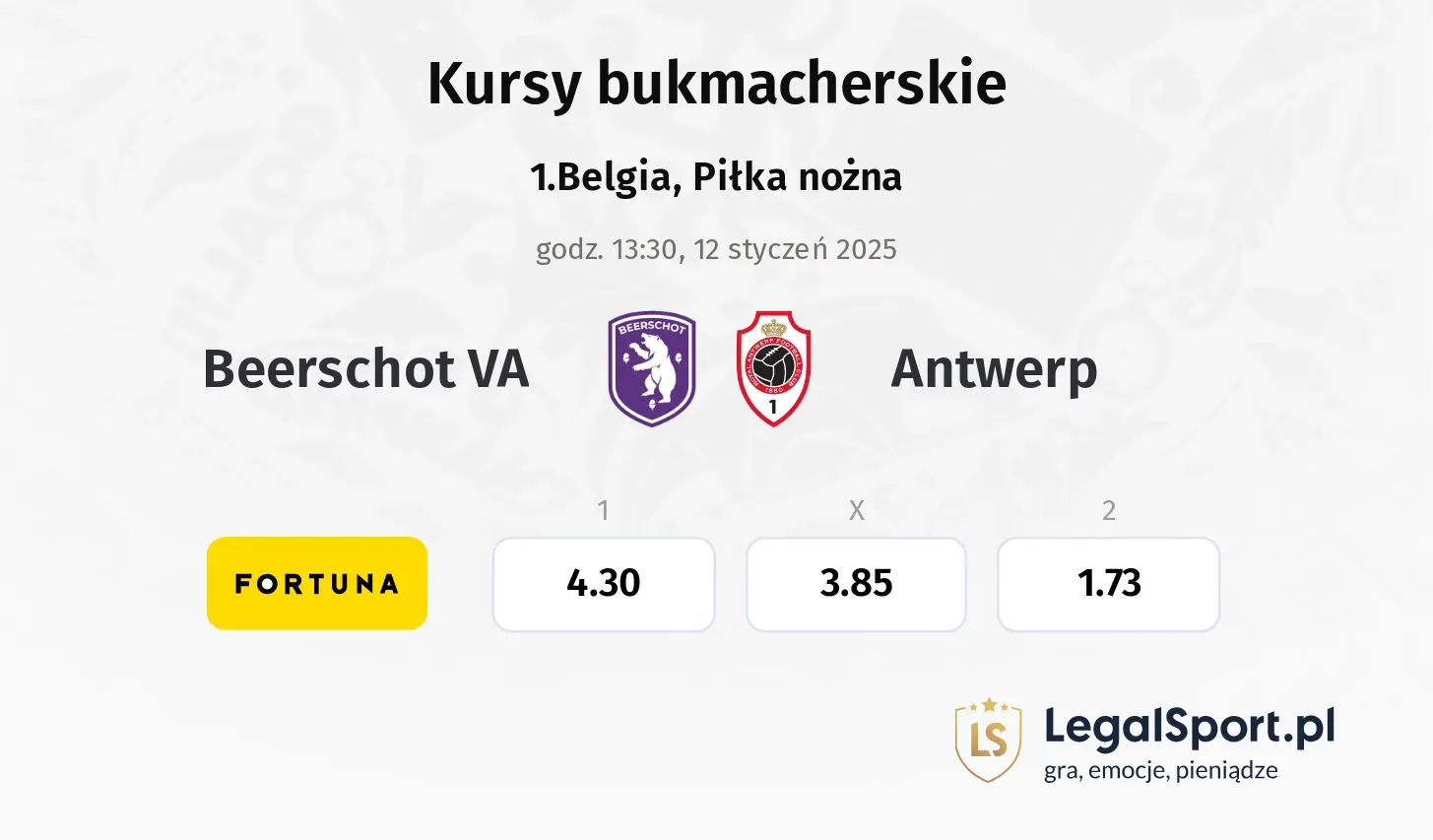 Beerschot VA - Antwerp promocje bonusy na mecz