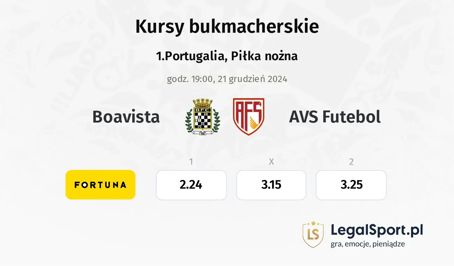 Boavista - AVS Futebol promocje bonusy na mecz