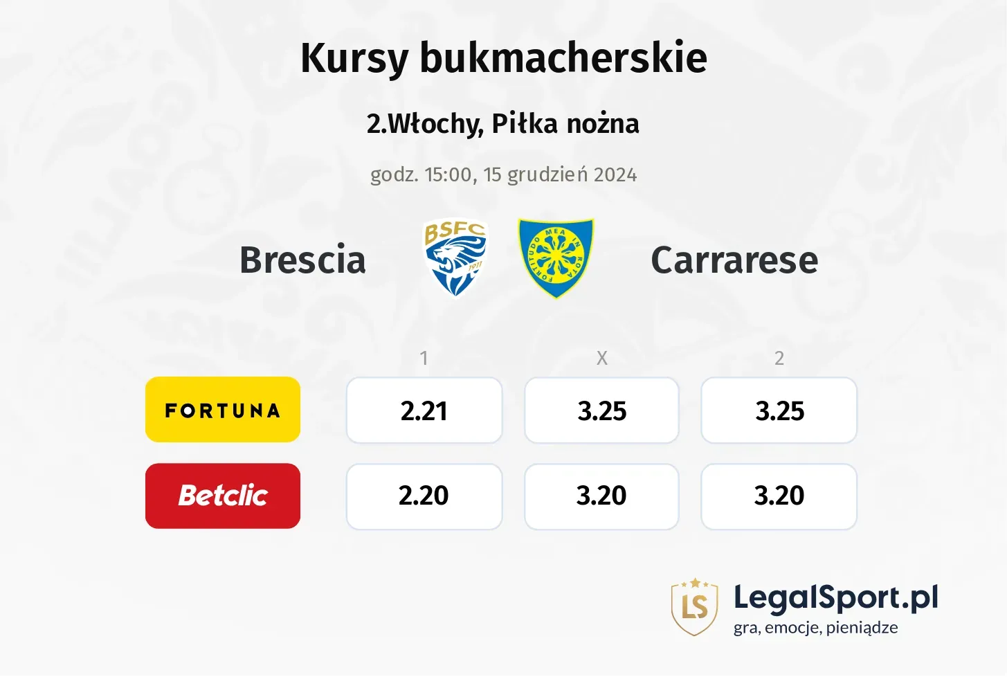 Brescia - Carrarese promocje bonusy na mecz