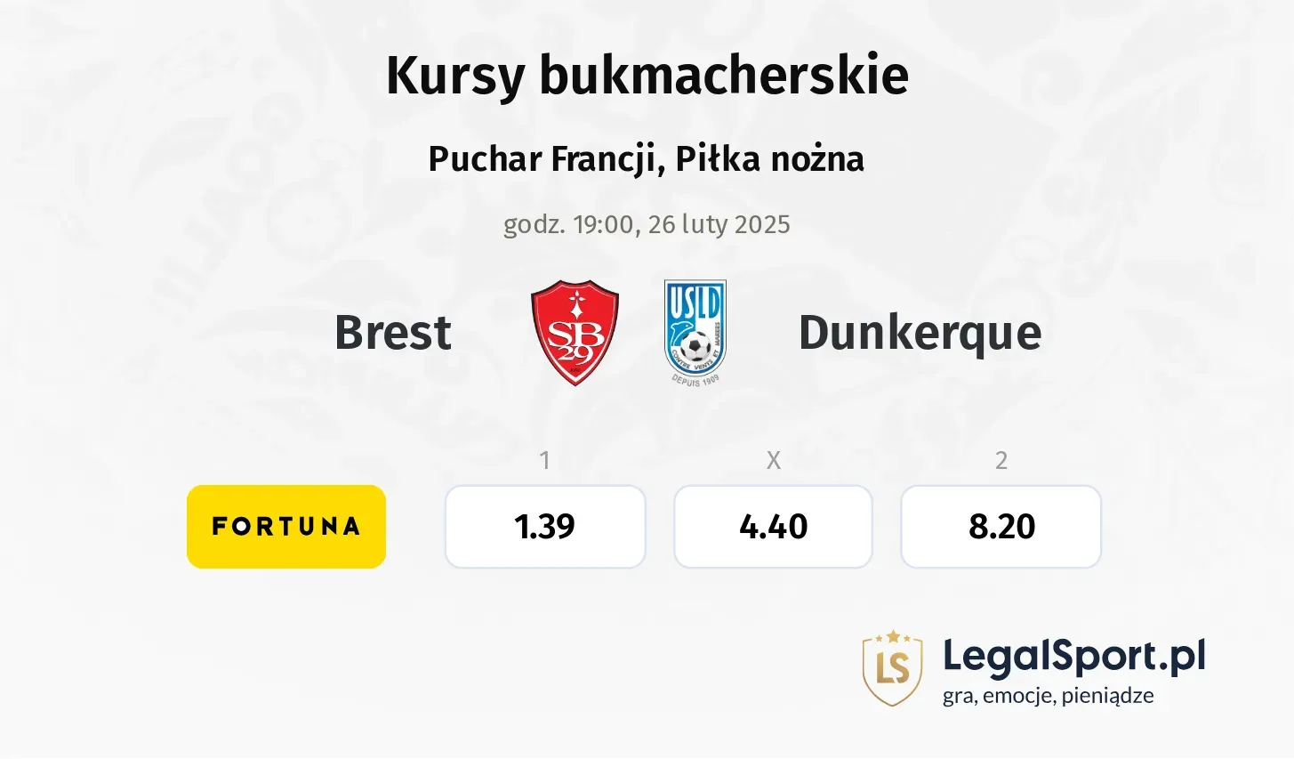 Brest - Dunkerque promocje bonusy na mecz