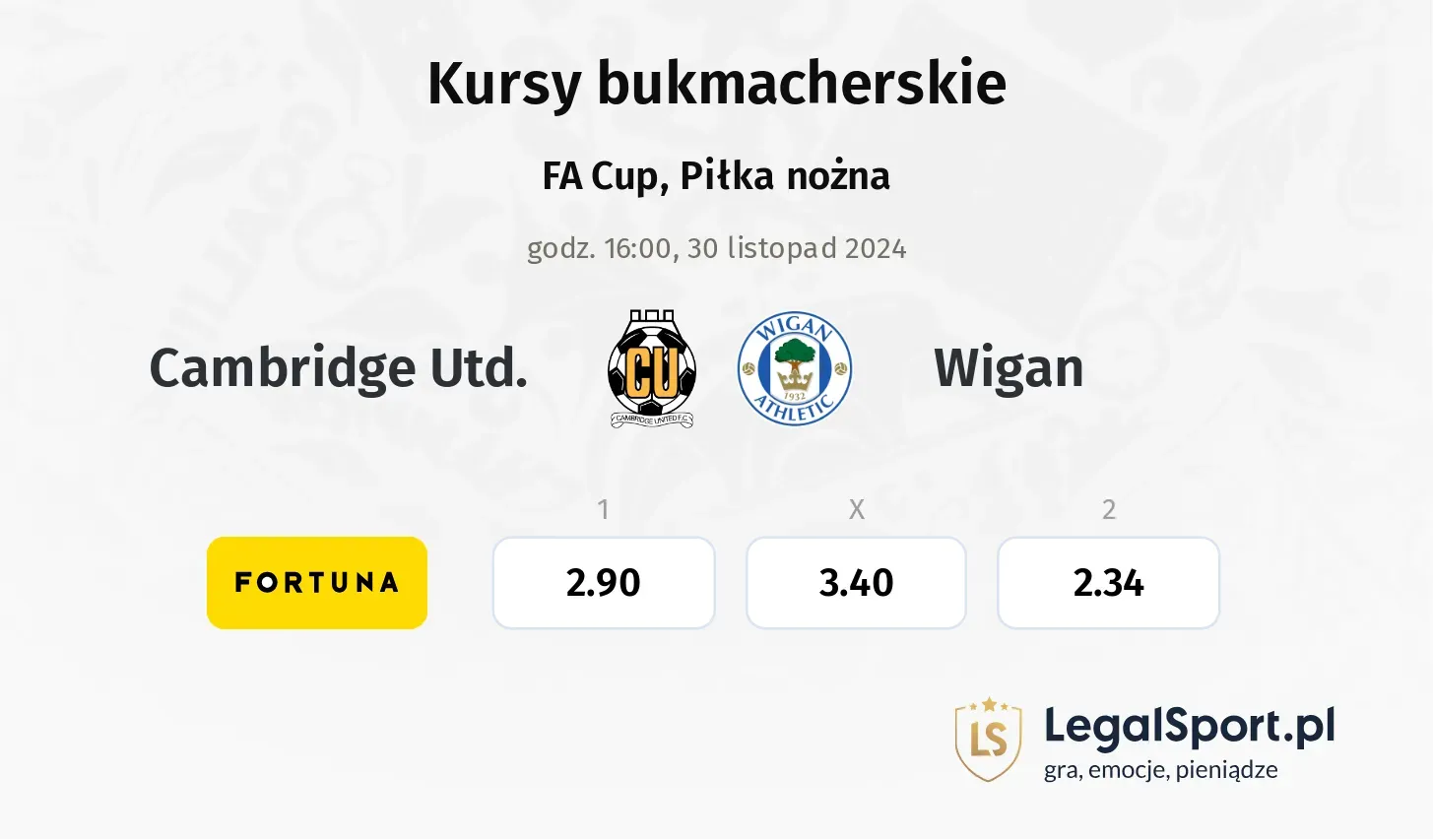 Cambridge Utd. - Wigan promocje bonusy na mecz