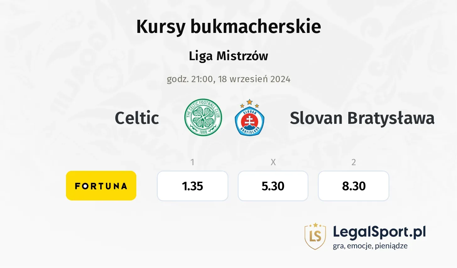 Celtic - Slovan Bratysława promocje bonusy na mecz