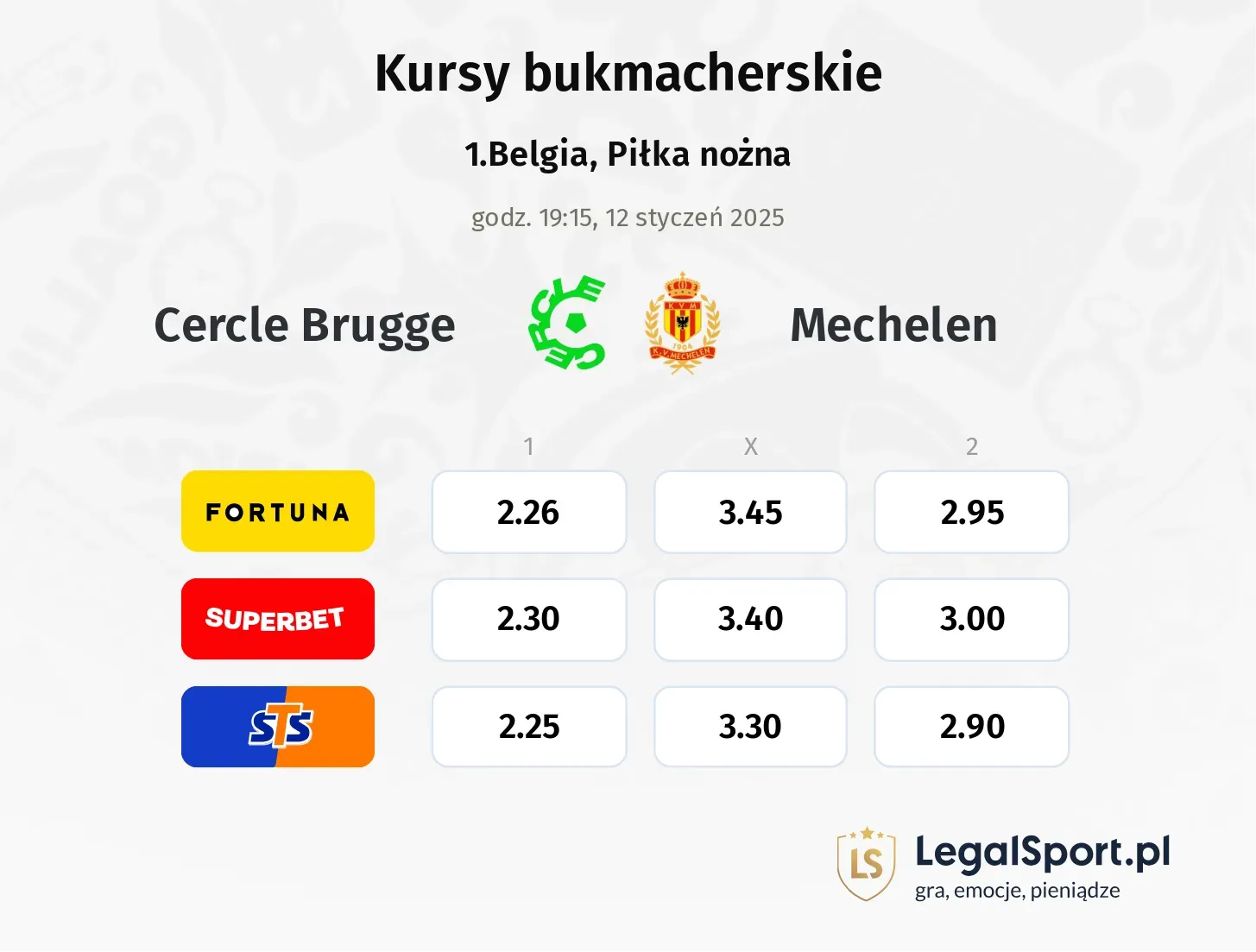 Cercle Brugge - Mechelen promocje bonusy na mecz