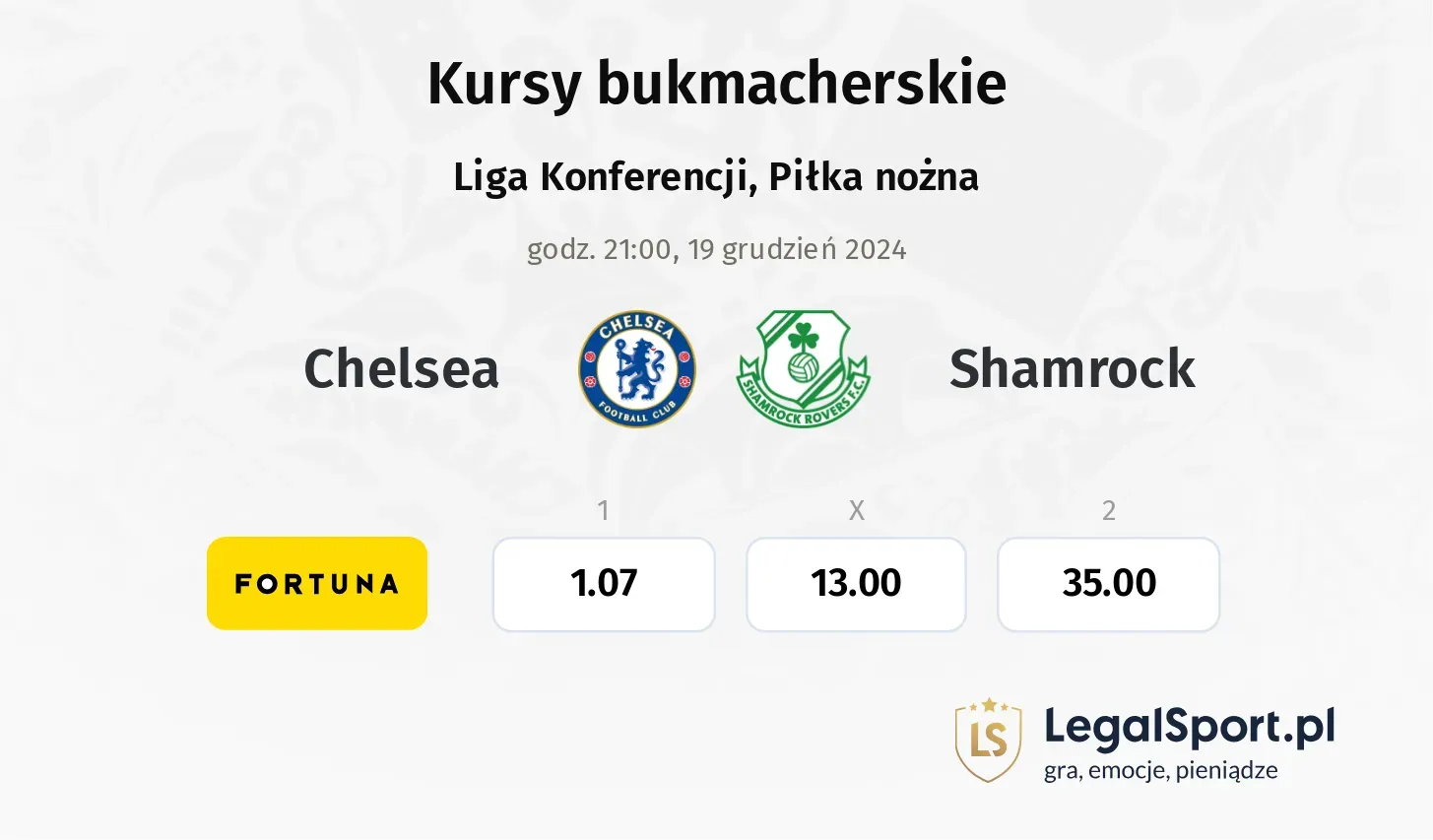 Chelsea - Shamrock promocje bonusy na mecz