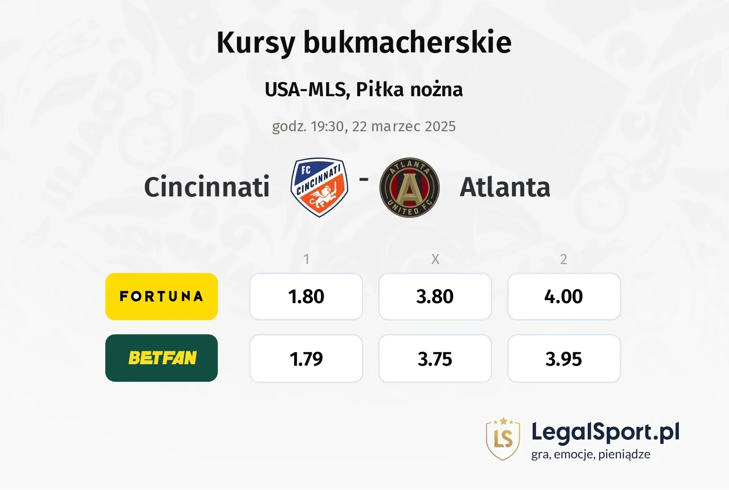 Cincinnati - Atlanta promocje bonusy na mecz