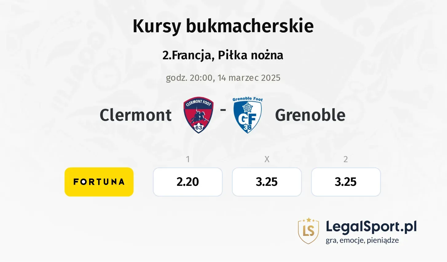 Clermont - Grenoble typy, kursy