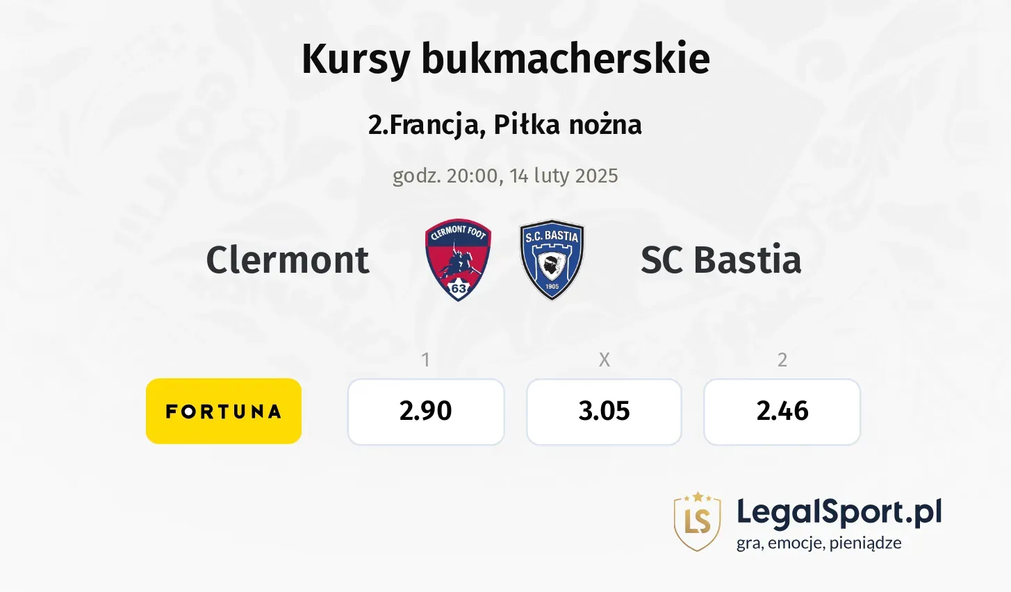 Clermont - SC Bastia promocje bonusy na mecz