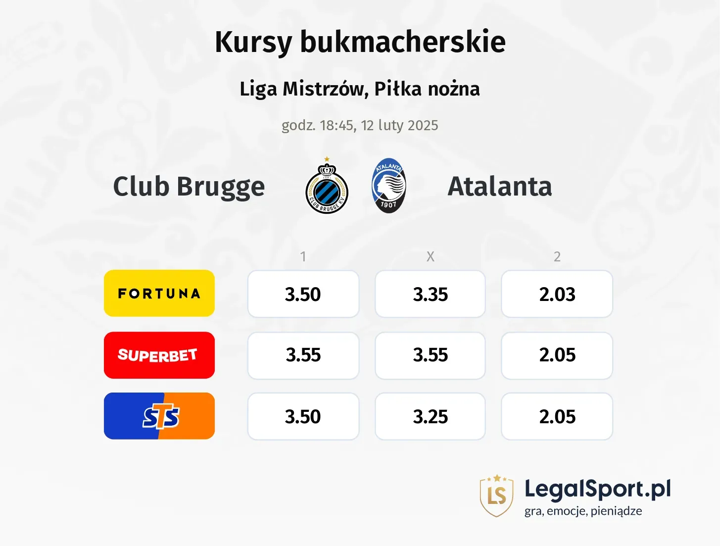 Club Brugge - Atalanta promocje bonusy na mecz