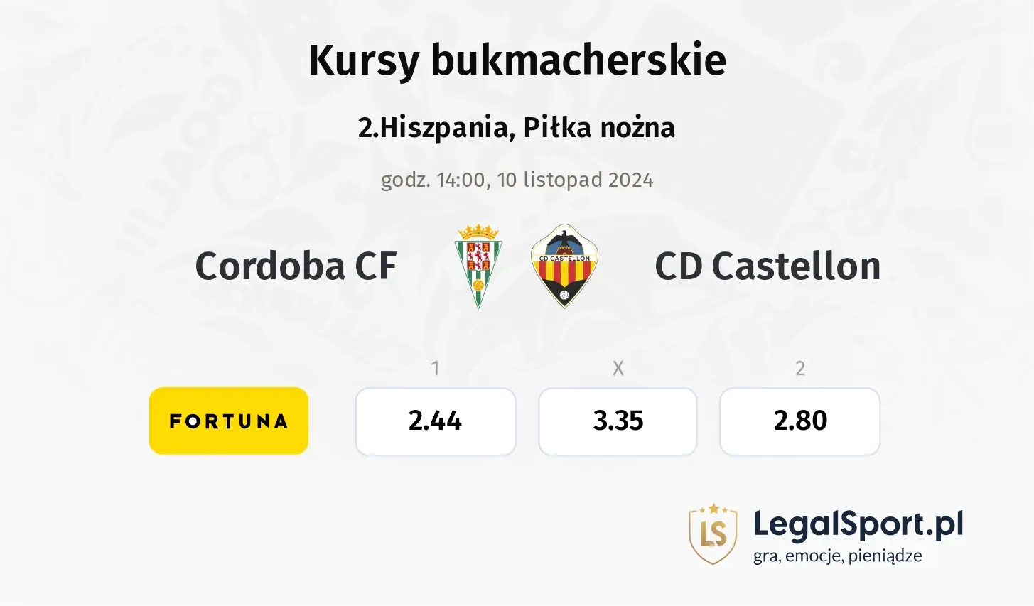 Cordoba CF - CD Castellon promocje bonusy na mecz