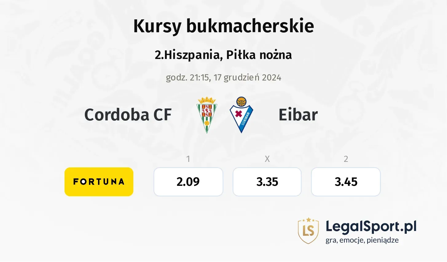 Cordoba CF - Eibar promocje bonusy na mecz