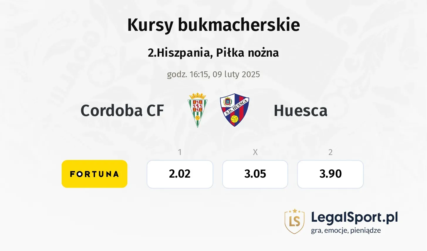 Cordoba CF - Huesca typy, kursy