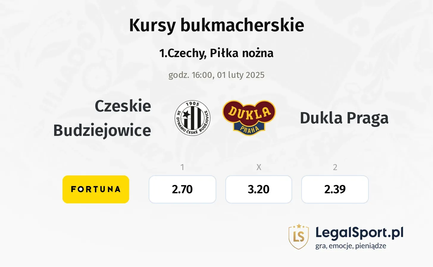 Czeskie Budziejowice - Dukla Praga promocje bonusy na mecz