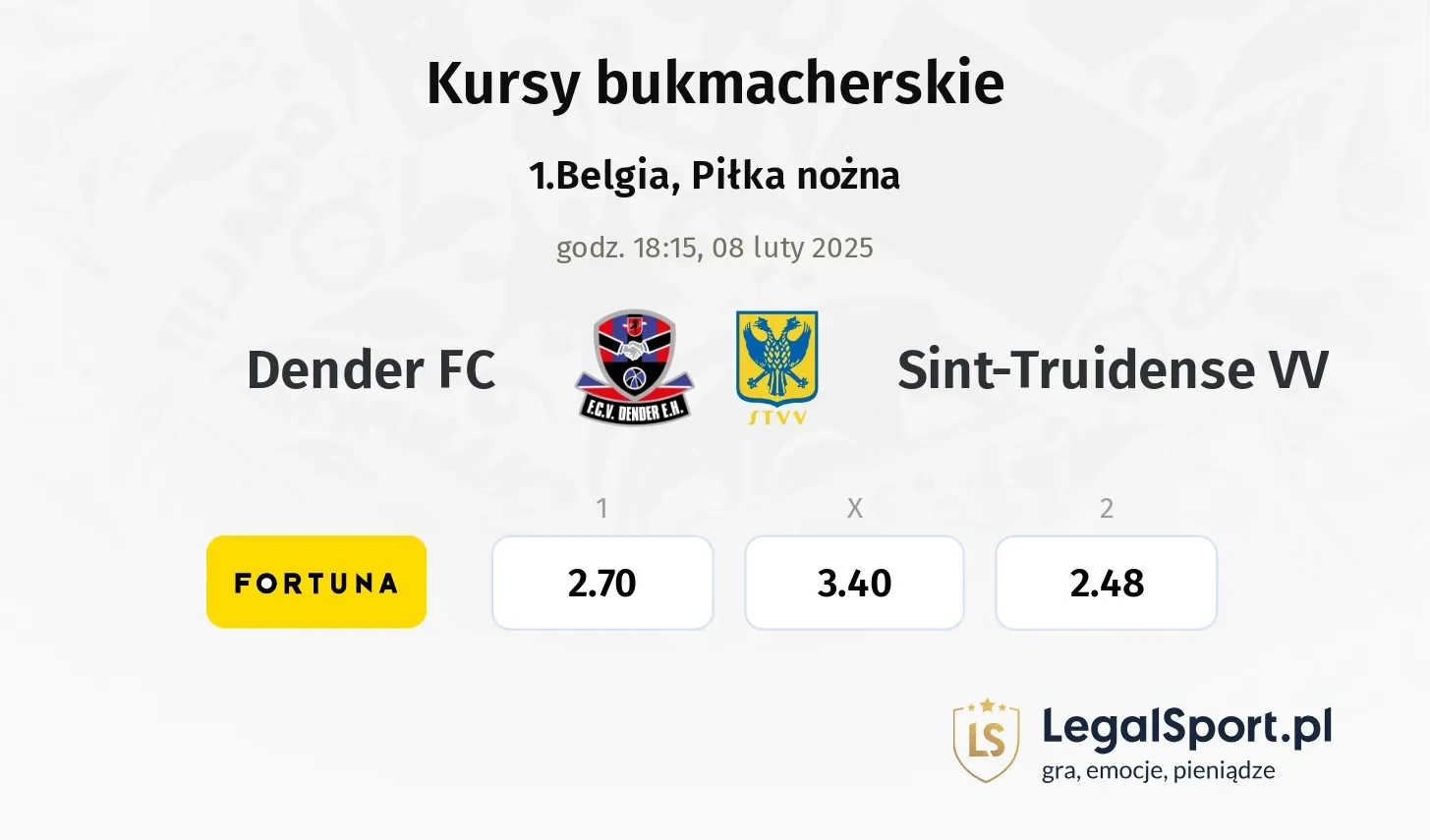 Dender FC - Sint-Truidense VV typy, kursy