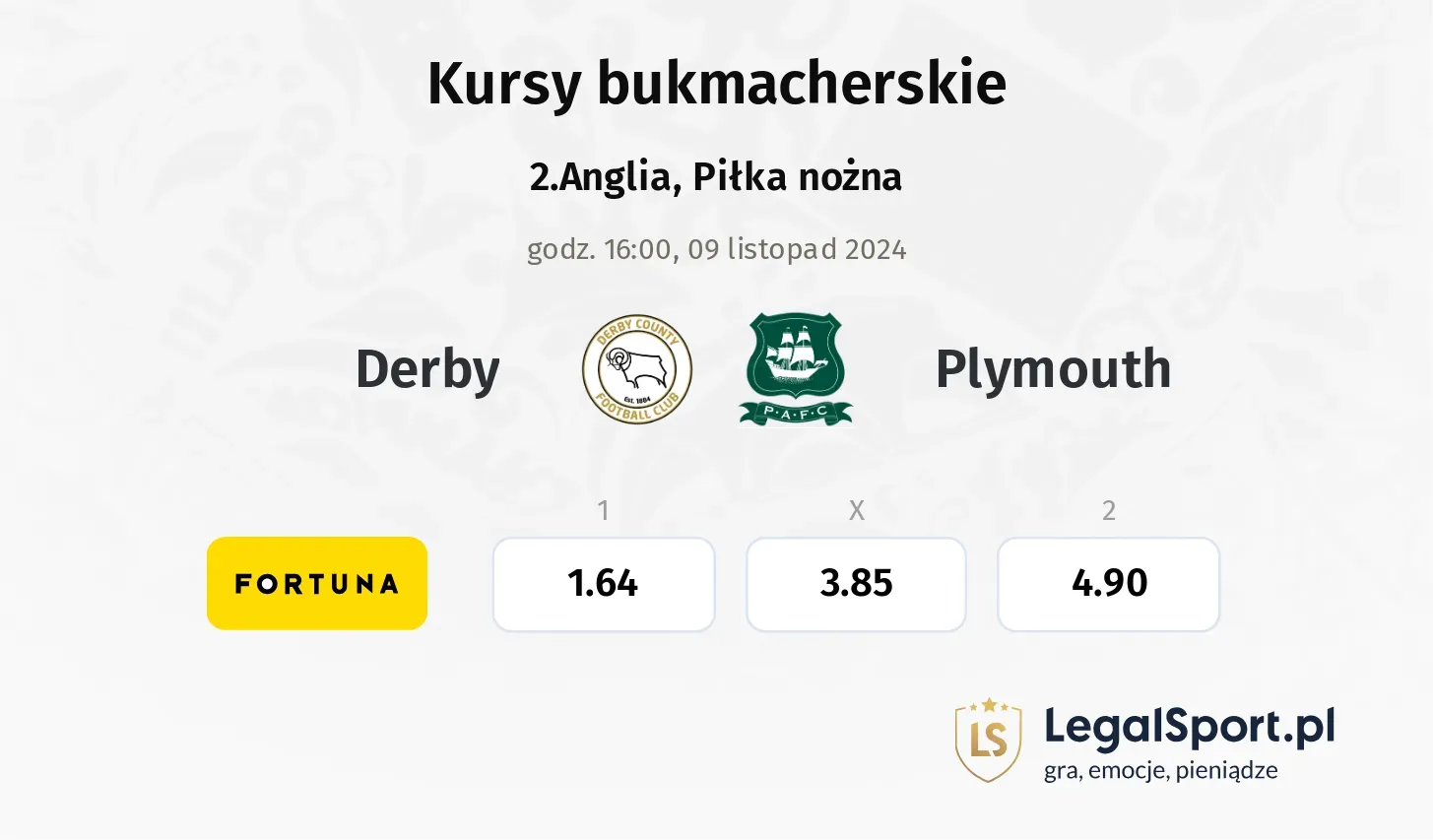 Derby - Plymouth promocje bonusy na mecz