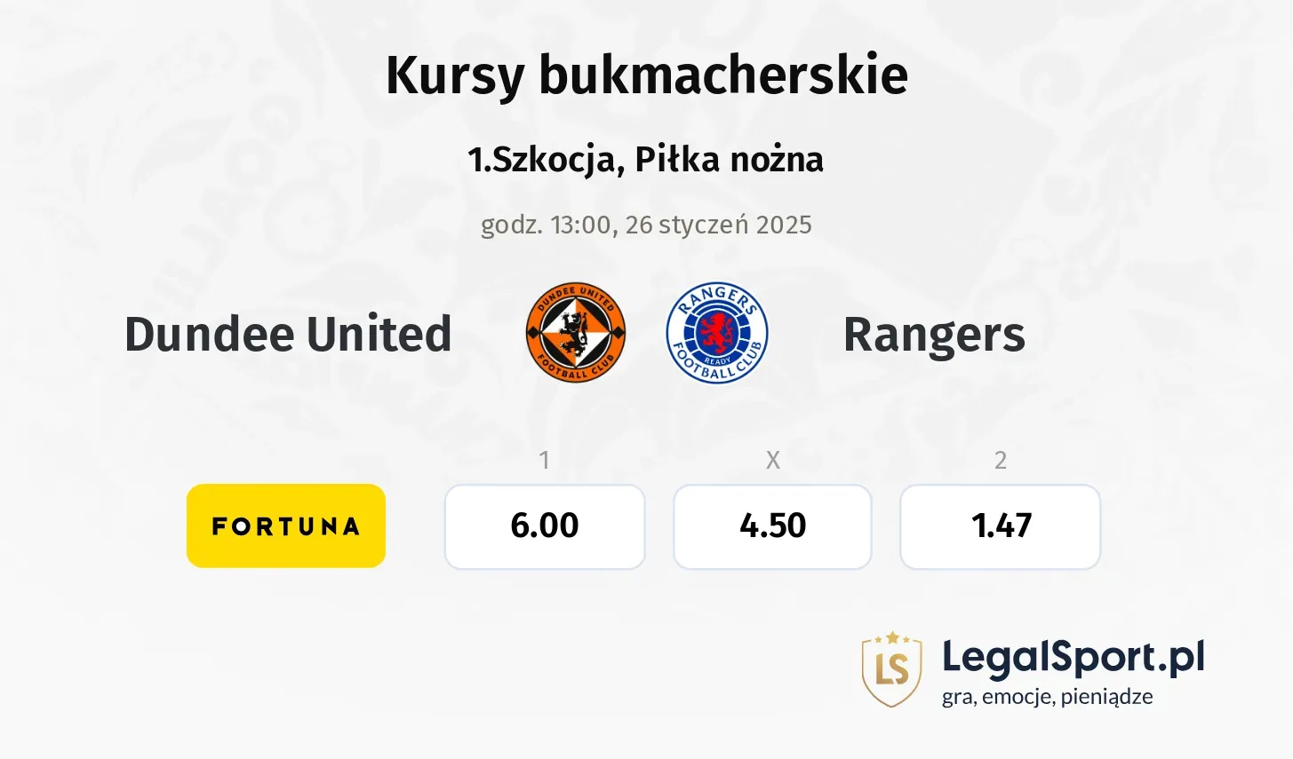 Dundee United - Rangers promocje bonusy na mecz