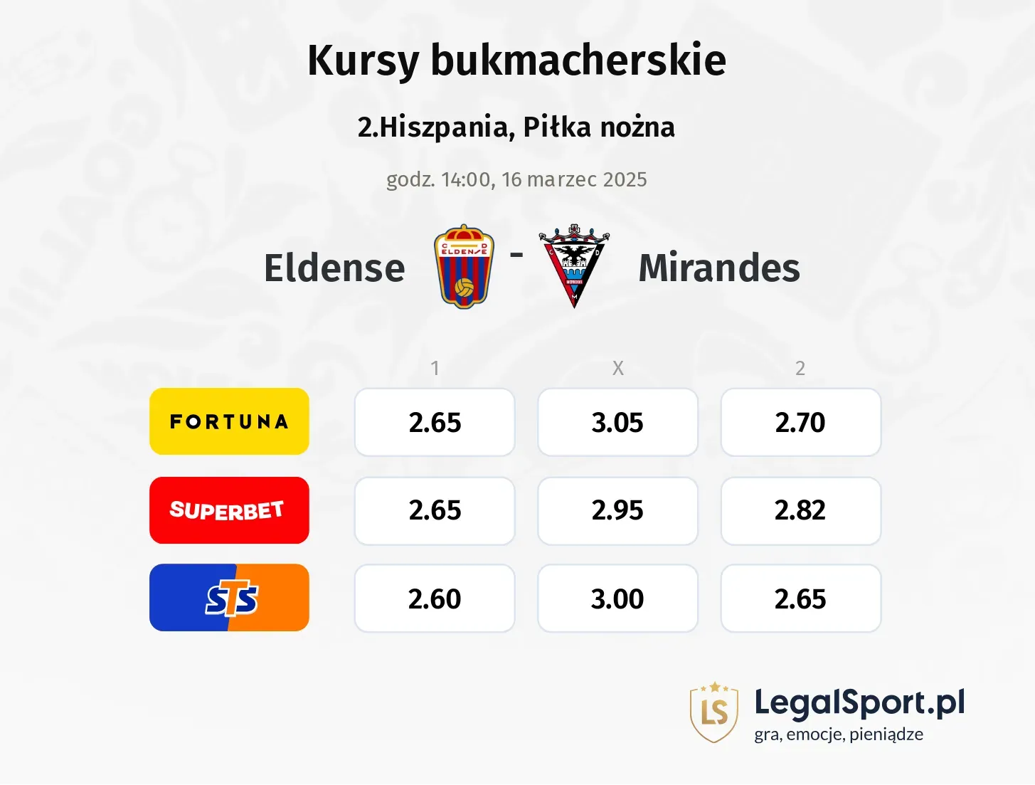 Eldense - Mirandes promocje bonusy na mecz