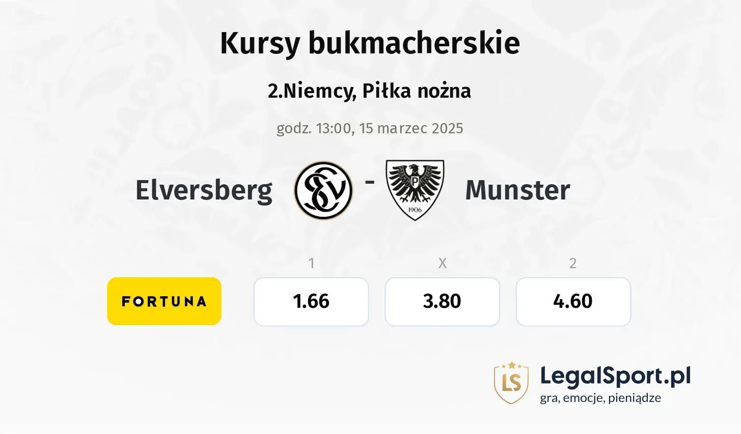 Elversberg - Munster typy, kursy