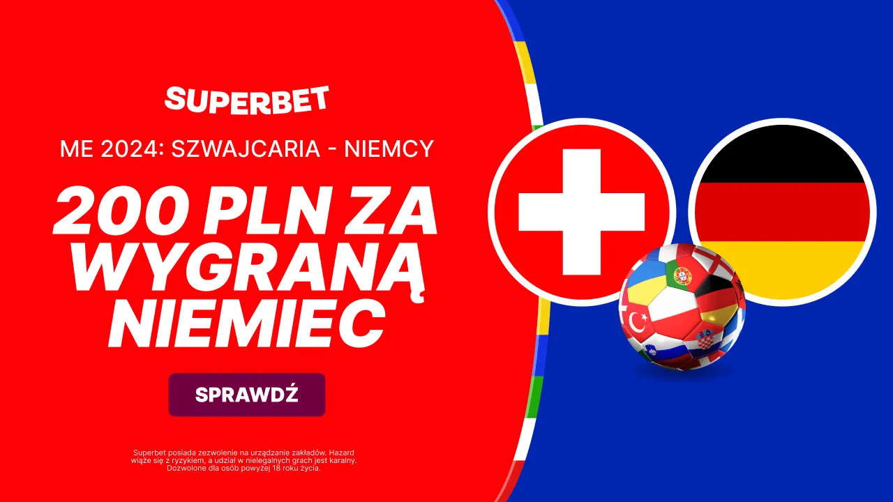 Zagraj na triumf Niemców ze Szwajcarami po kursie 100.00 w Superbet