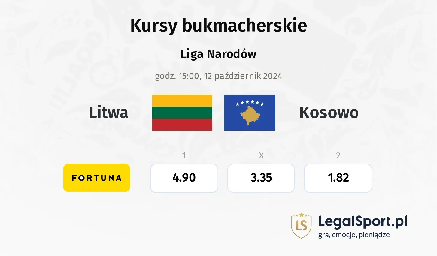 Litwa - Kosowo promocje bonusy na mecz