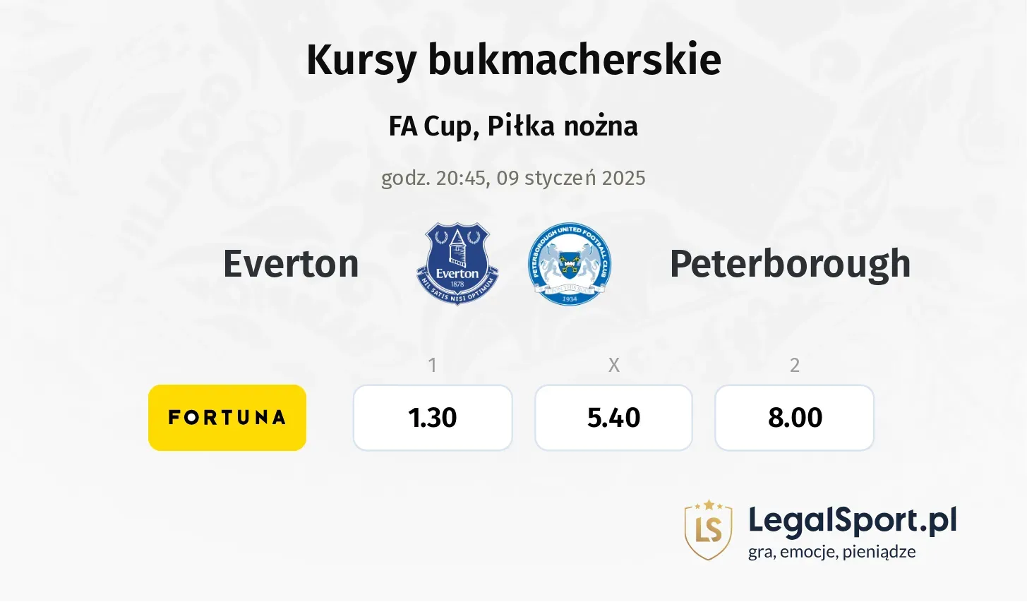 Everton - Peterborough promocje bonusy na mecz