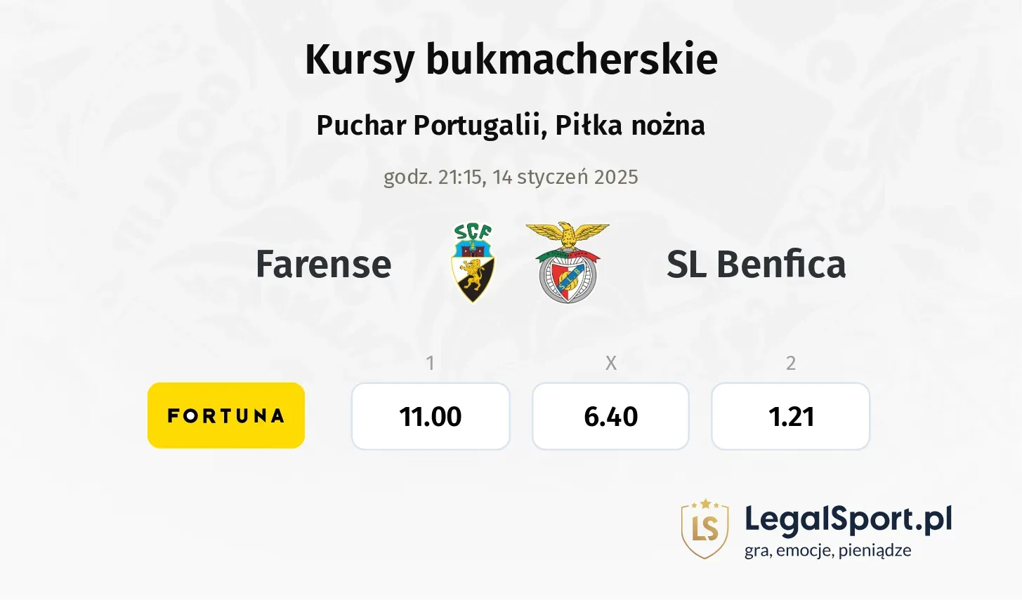 Farense - SL Benfica promocje bonusy na mecz