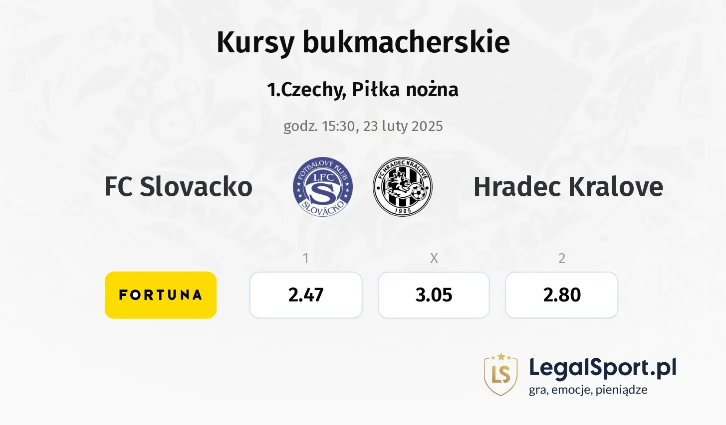 FC Slovacko - Hradec Kralove promocje bonusy na mecz