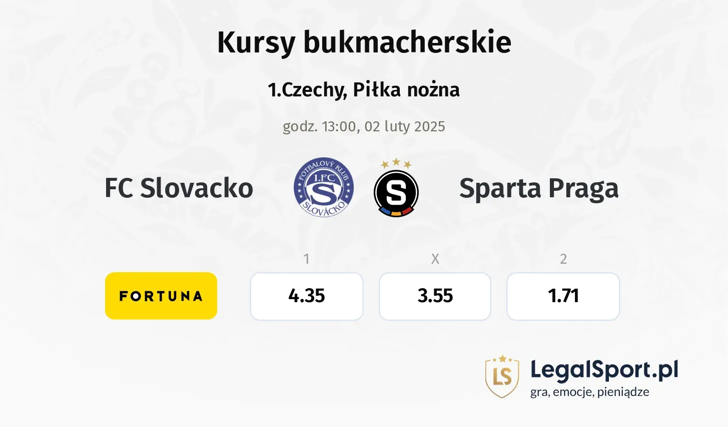 FC Slovacko - Sparta Praga promocje bonusy na mecz