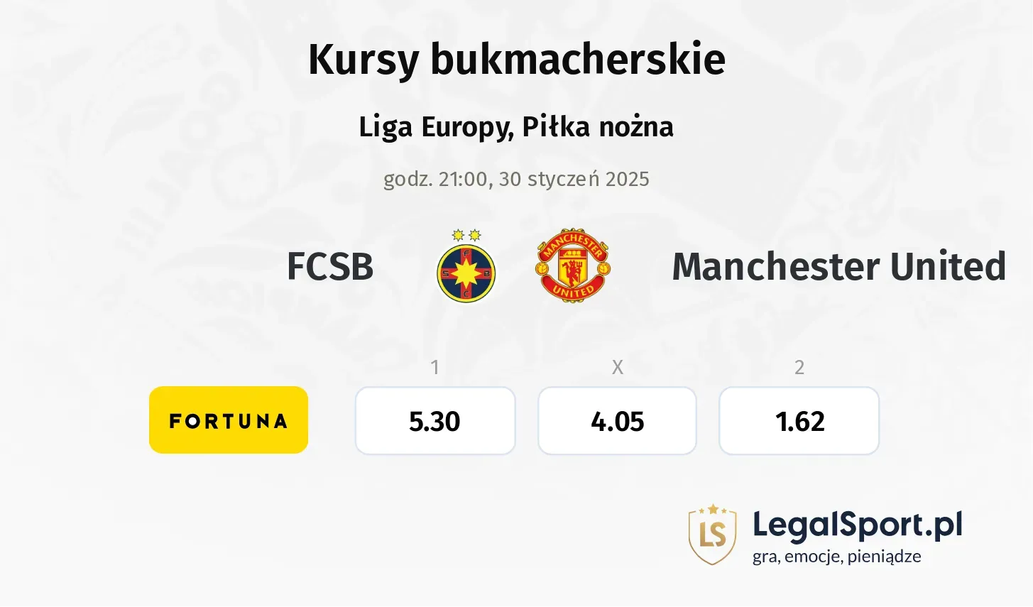 FCSB - Manchester United promocje bonusy na mecz