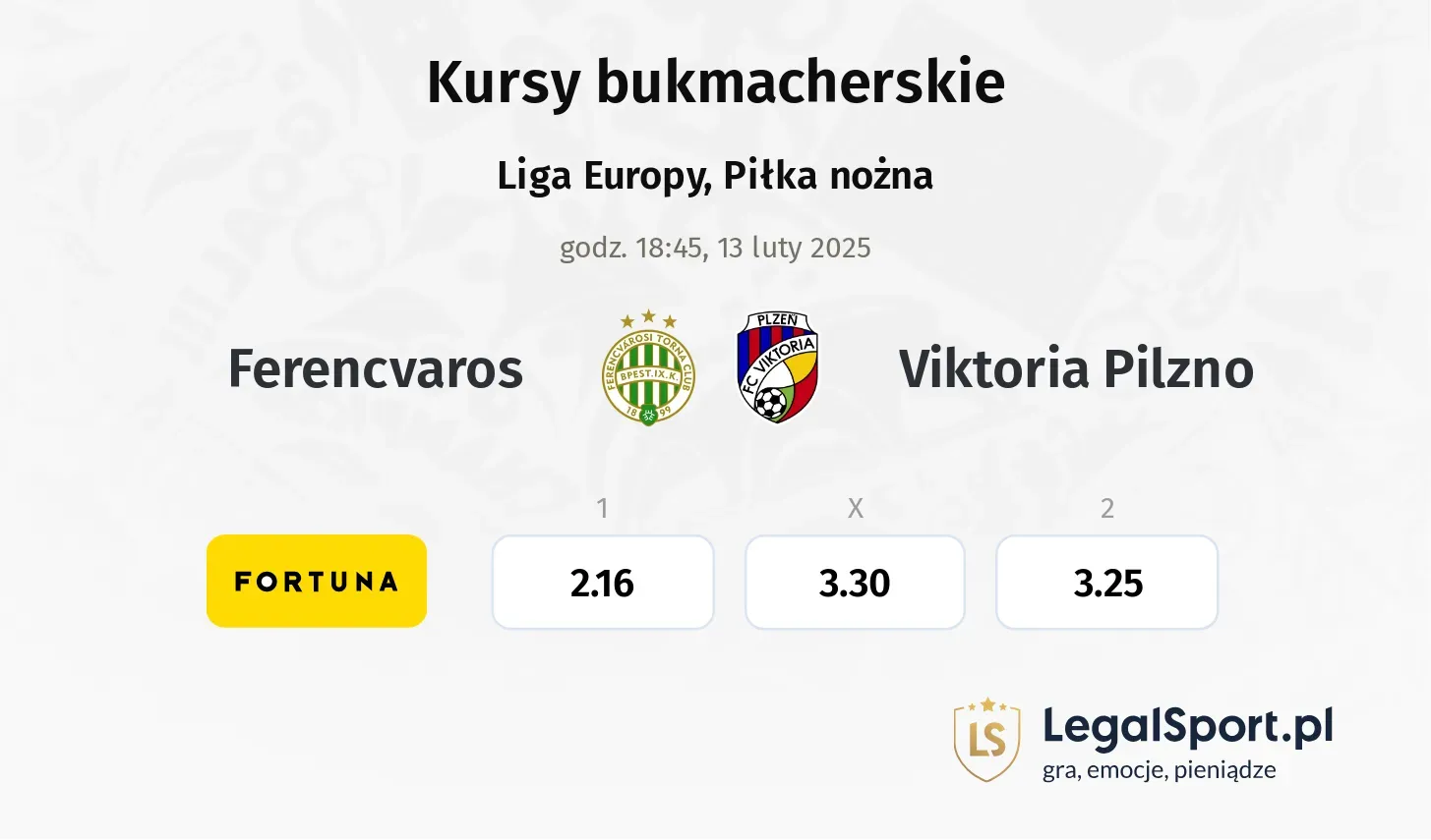 Ferencvaros - Viktoria Pilzno typy, kursy