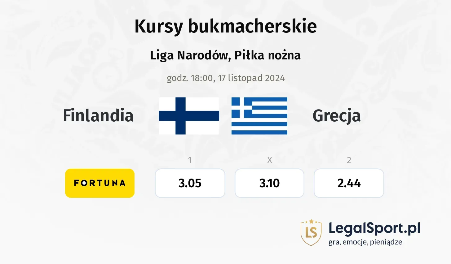 Finlandia - Grecja promocje bonusy na mecz