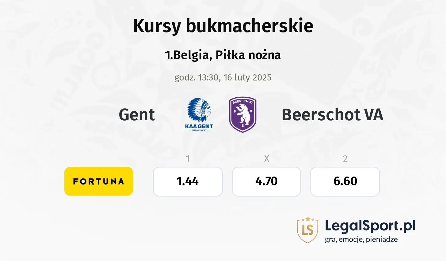 Gent - Beerschot VA promocje bonusy na mecz