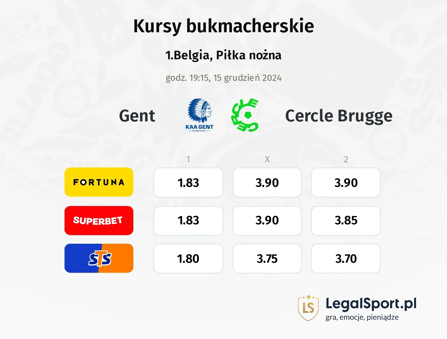 Gent - Cercle Brugge promocje bonusy na mecz