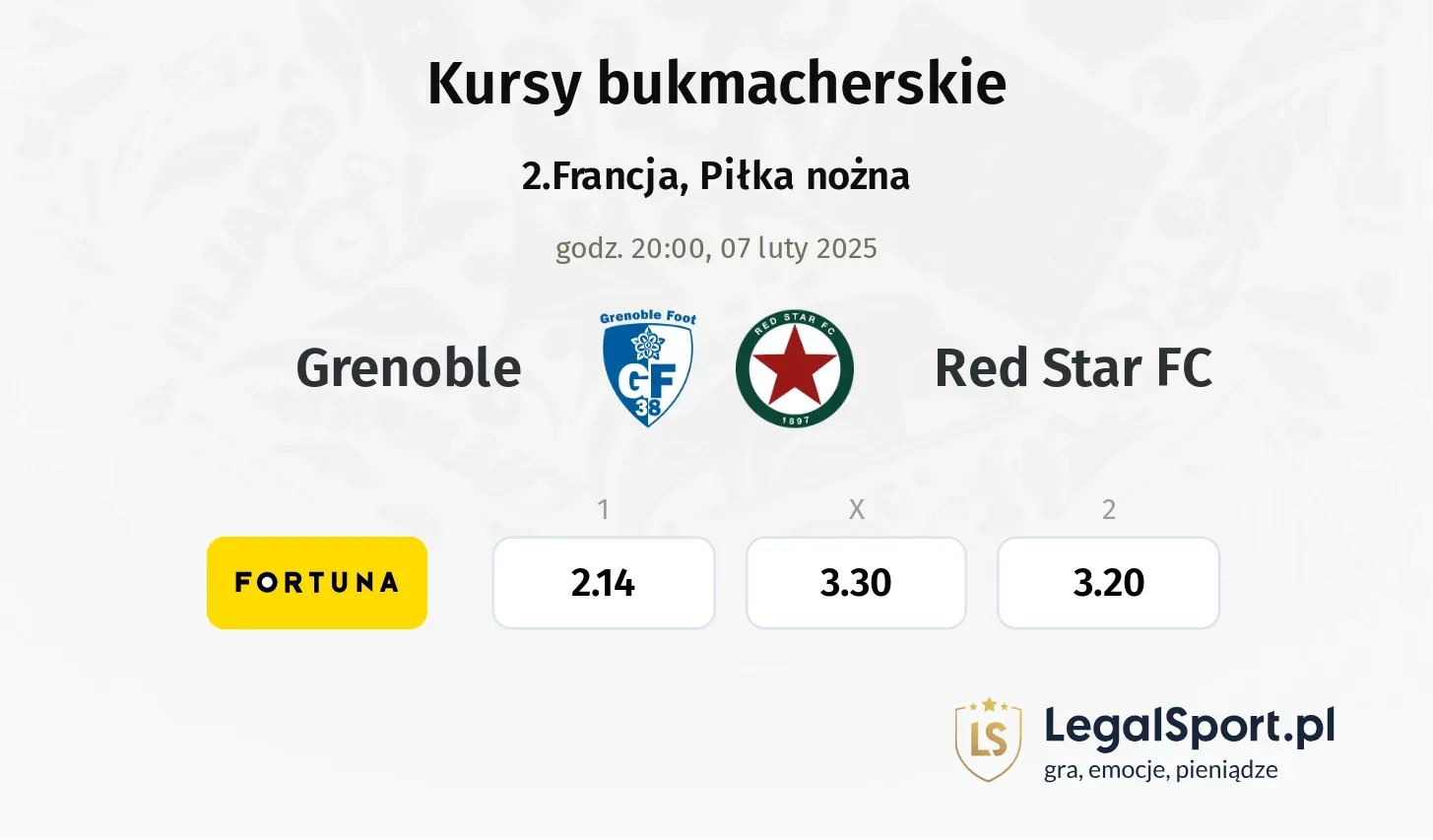 Grenoble - Red Star FC typy, kursy